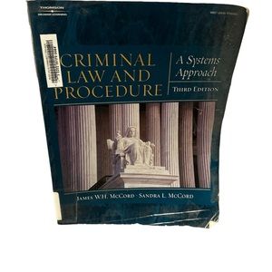 Criminal law and procedure textbook